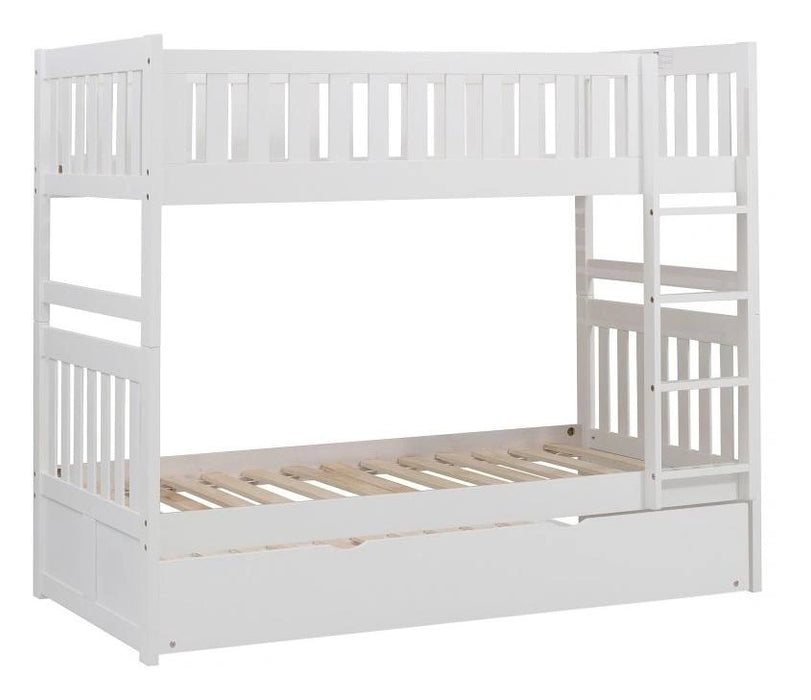 Five Star Furniture - Galen Twin/Twin Bunk Bed w/ Twin Trundle in White B2053W-1*R