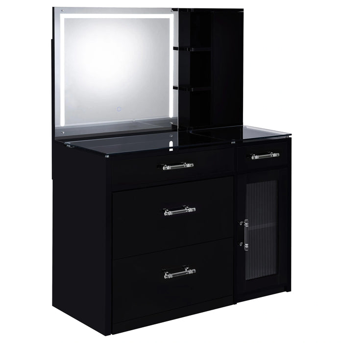 Five Star Furniture - Flora Makeup Vanity Table with LED Mirror and Stool