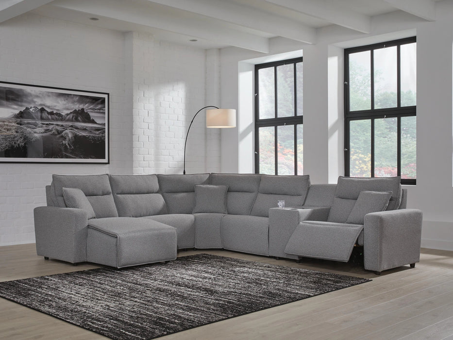 Five Star Furniture - Modmax II Power Reclining Sectional with Chaise and Console