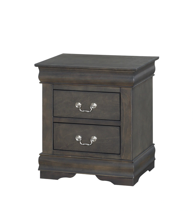 Five Star Furniture - Louis Philippe Dark Gray Nightstand