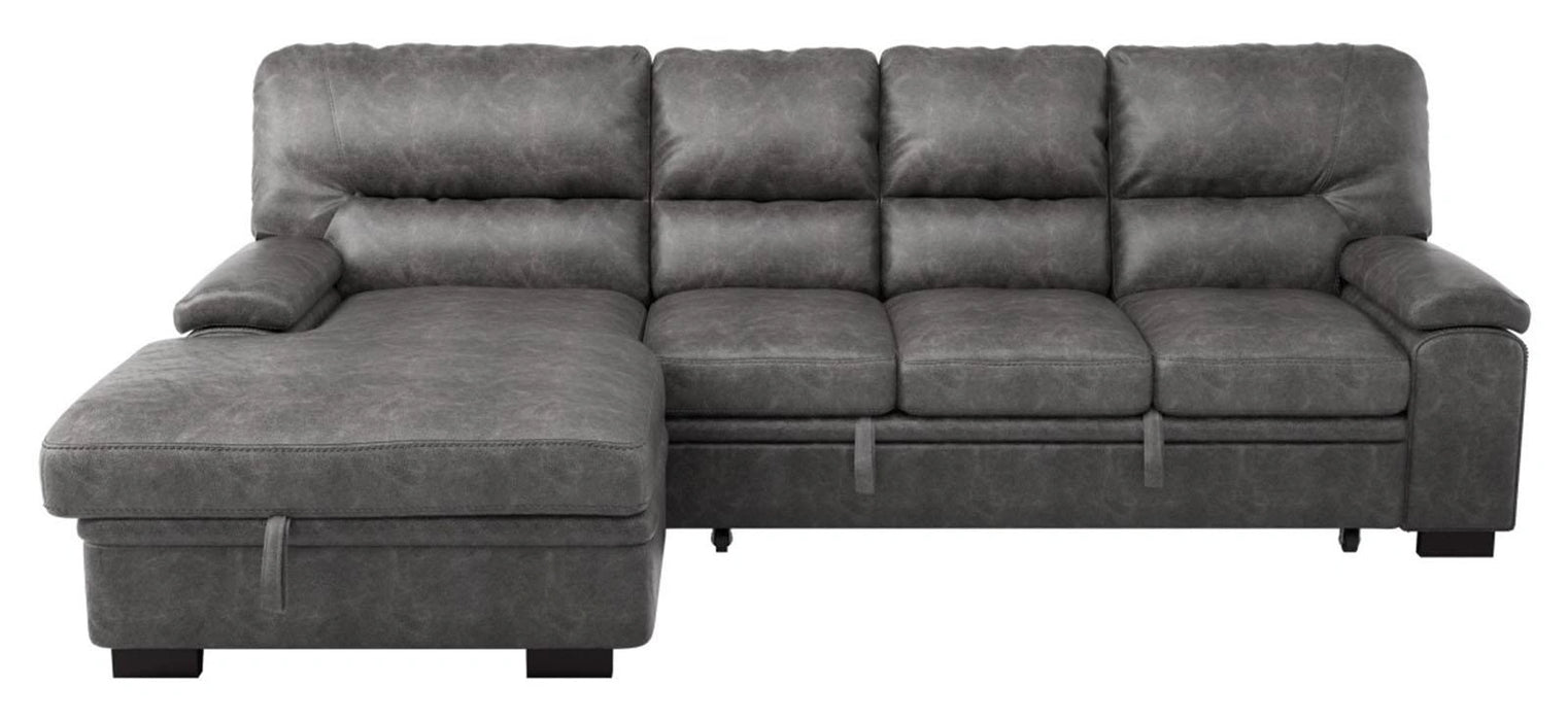 Five Star Furniture - Michigan Sectional with Pull Out Bed and Left Chaise in Dark Gray 9407DG*2LC3R