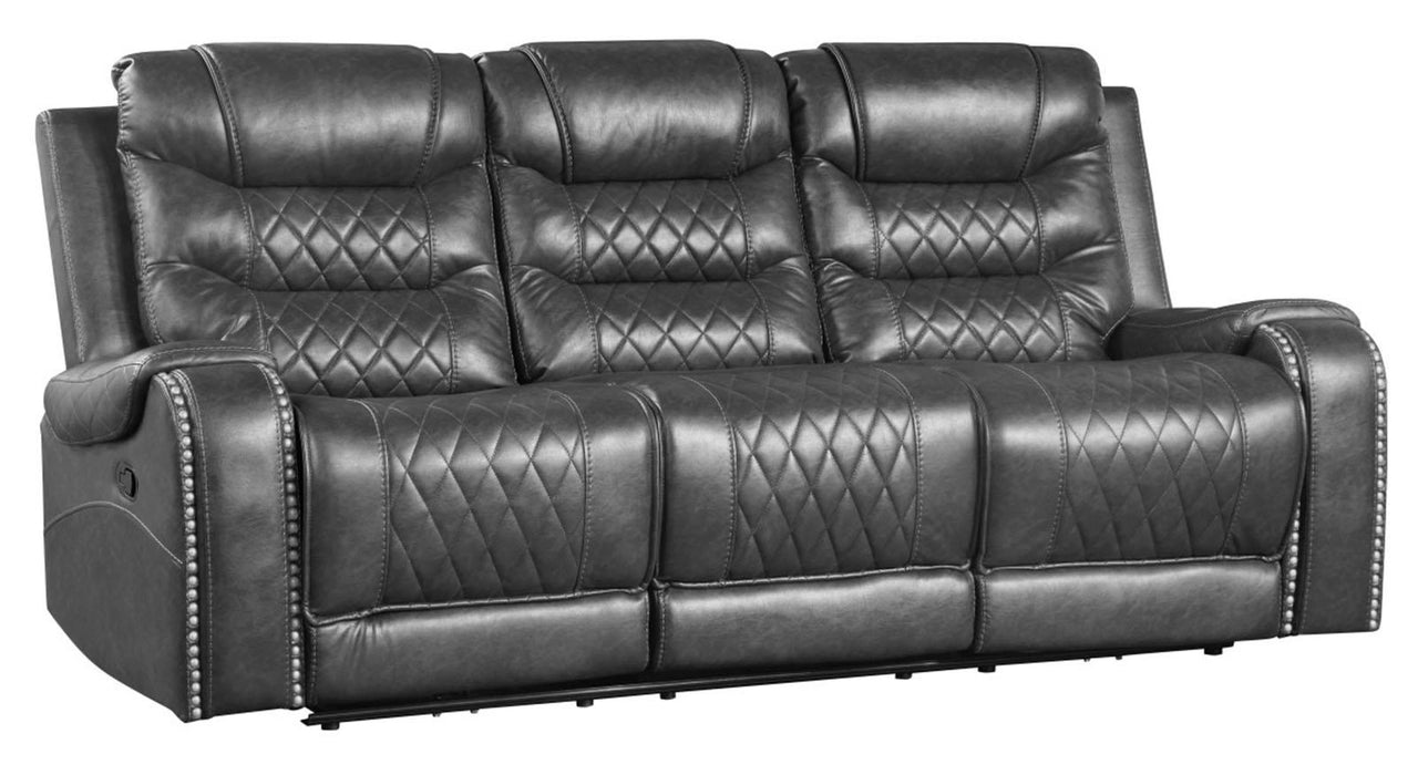 Five Star Furniture - Putnam Double Reclining Sofa with Drop-Down in Gray 9405GY-3