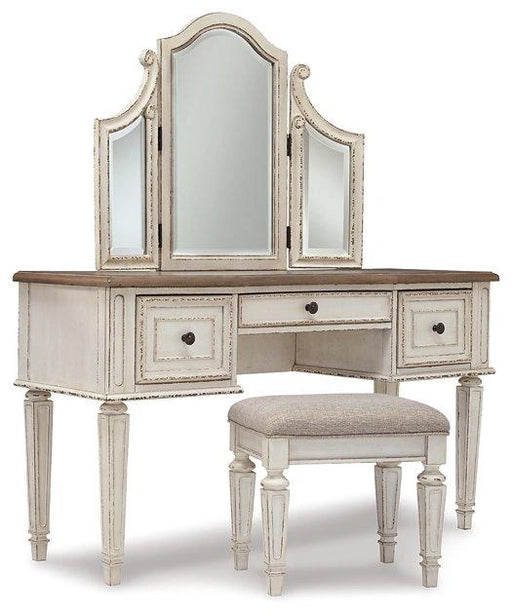 Five Star Furniture - Realyn Vanity and Mirror with Stool image