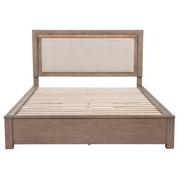 Five Star Furniture - Kenora Panel Platform Storage Bed with LED Lighting