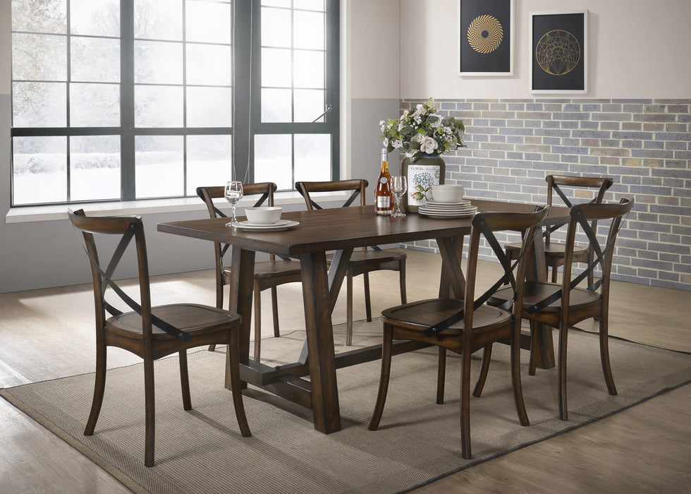 Five Star Furniture - Kaelyn Dark Oak Dining Table