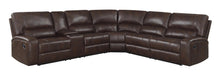 Five Star Furniture - Brunson 3-piece Upholstered Motion Sectional Brown image