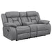 Five Star Furniture - Higgins Pillow Top Arm Motion Loveseat with Console Grey image