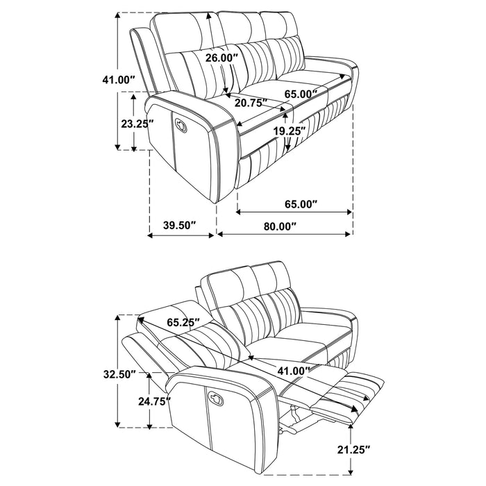 Five Star Furniture - Raelynn Reclining Sofa Set