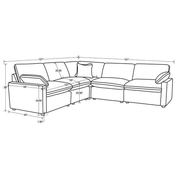 Five Star Furniture - Collins Modular Power Reclining Sectional Sofa