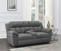 Five Star Furniture - Bahrain Upholstered Power Loveseat with Console Charcoal image