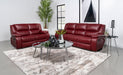 Five Star Furniture - Camila Upholstered Reclining Sofa Set Red Faux Leather image