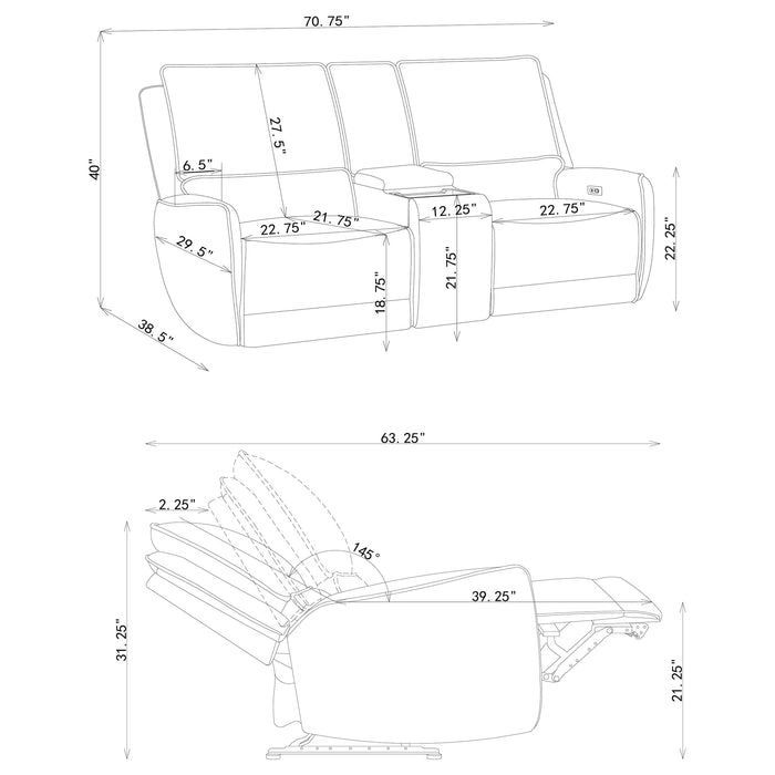 Five Star Furniture - Sylmar Power Reclining Sofa Set