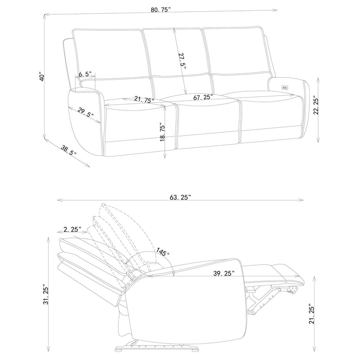 Five Star Furniture - Sylmar Power Reclining Sofa