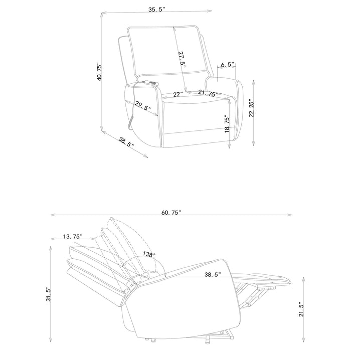Five Star Furniture - Sylmar Dual Power Lift Recliner