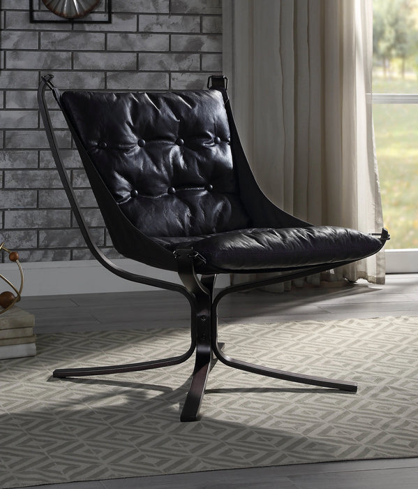 Five Star Furniture - Carney Vintage Blue Top Grain Leather Accent Chair