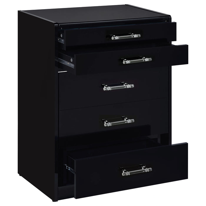 Five Star Furniture - Danbury Makeup Vanity Table with LED Mirror and Stool