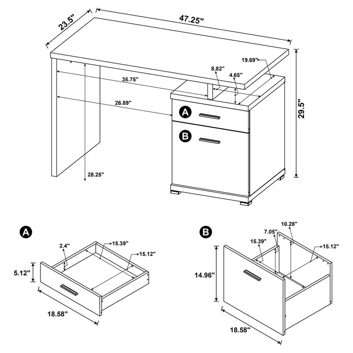 Five Star Furniture - Irving Computer Desk