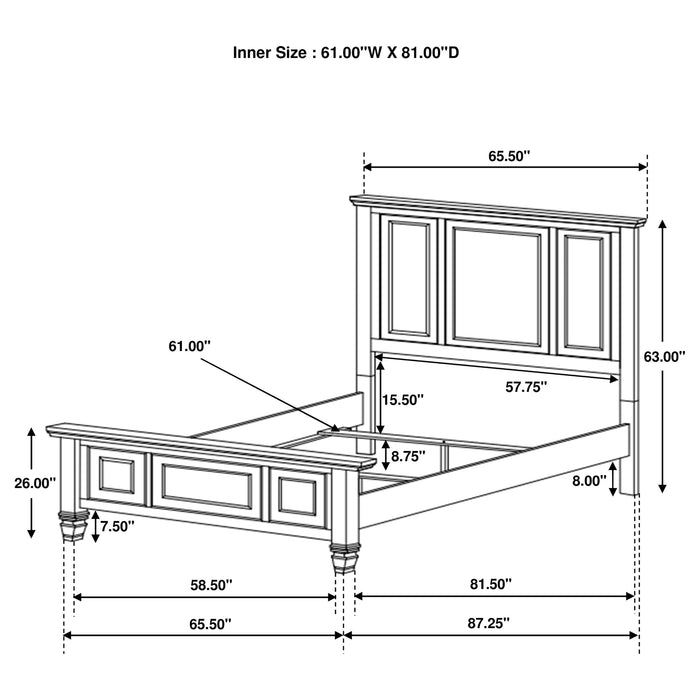 Five Star Furniture - Sandy Beach Panel Bed