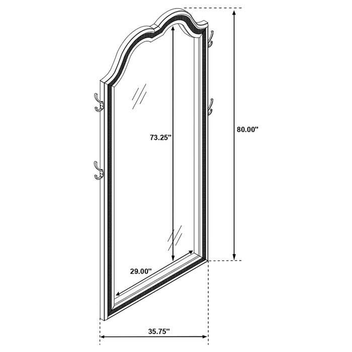 Five Star Furniture - Evangeline Floor Mirror with LED Lighting