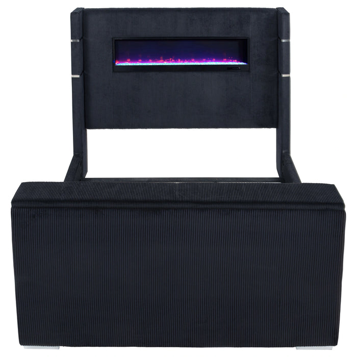 Five Star Furniture - Tisdall Wingback TV Bed with Flame Visualizer