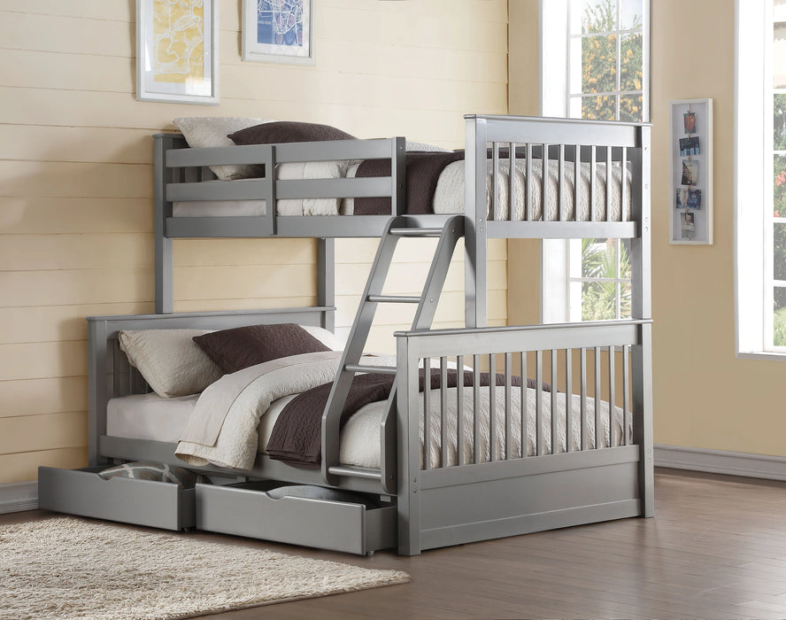 Five Star Furniture - Haley II Gray Bunk Bed (Twin/Full)