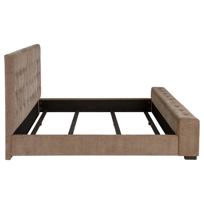 Five Star Furniture - Senna Panel Bed with Bluetooth Speaker and Flame Visualizer