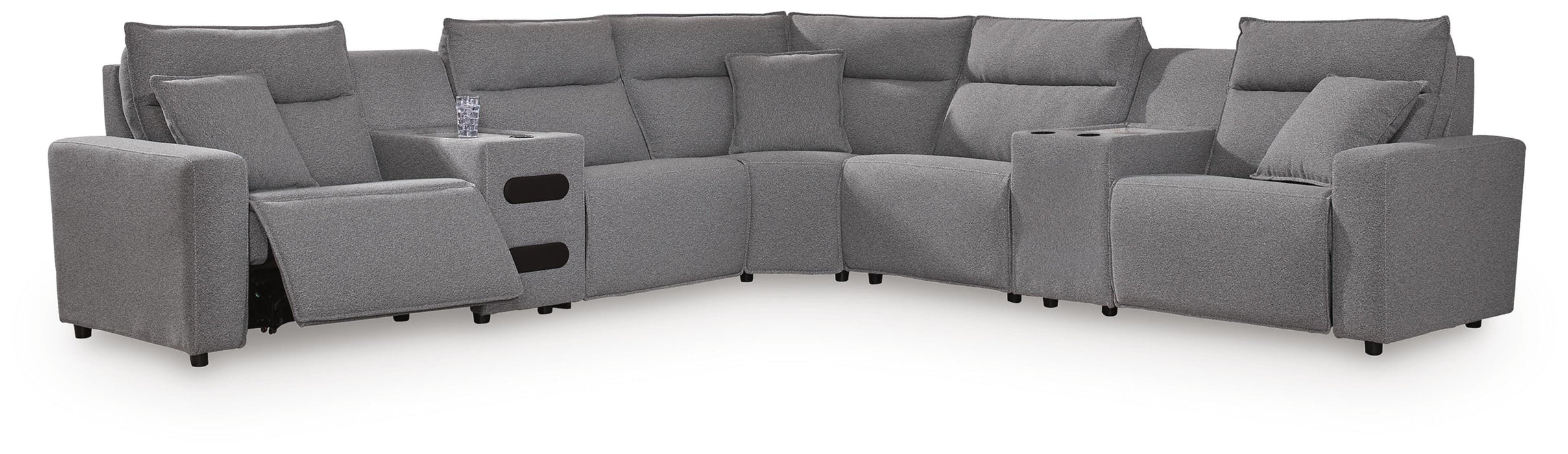 Five Star Furniture - Modmax II Power Reclining Sectional with Audio Consoles