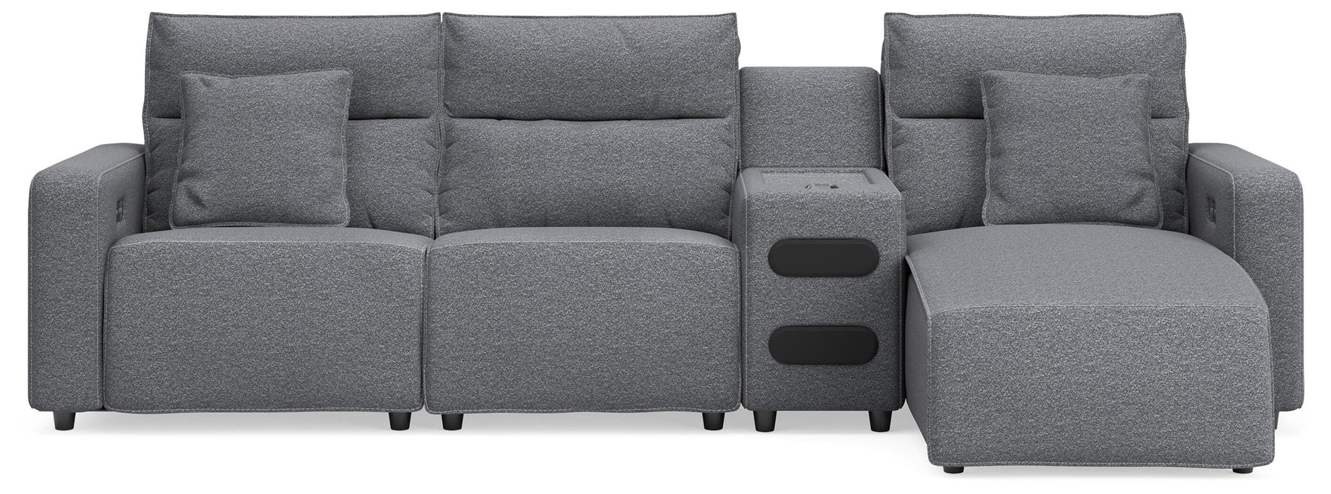 Five Star Furniture - Modmax II Reclining Sectional with Chaise and Audio Console