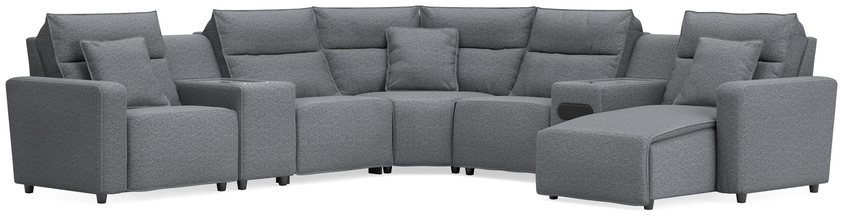 Five Star Furniture - Modmax II Power Reclining Sectional with Chaise and Audio System