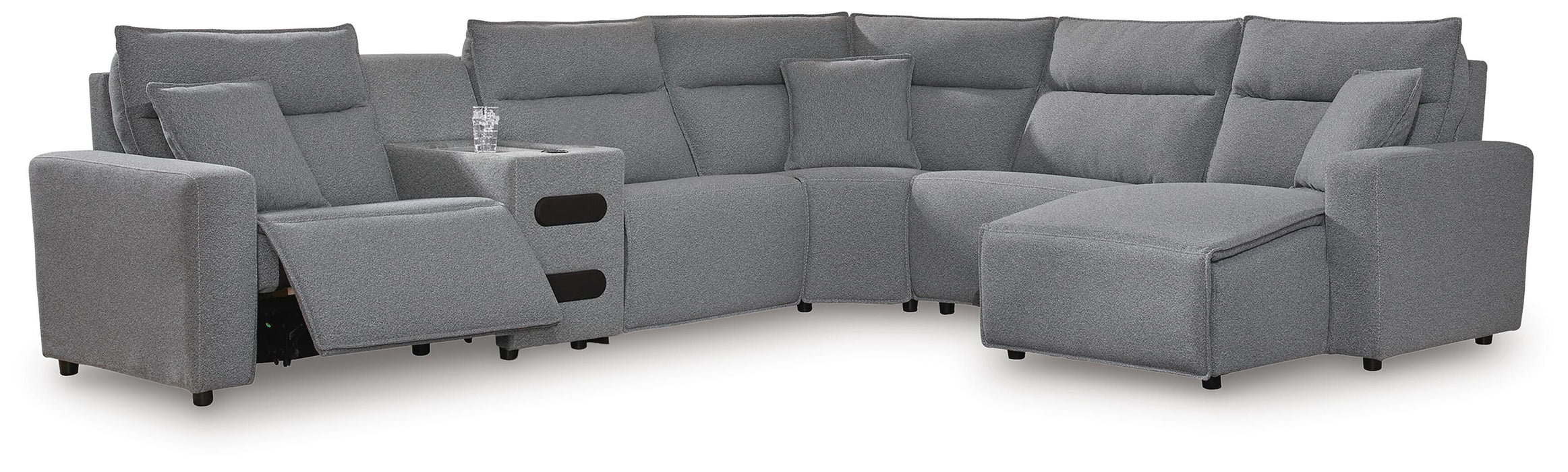 Five Star Furniture - Modmax II Reclining Sectional with Chaise and Audio Console