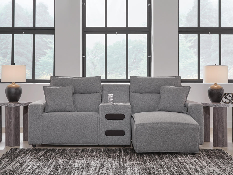Five Star Furniture - Modmax II Power Reclining Sectional with Chaise and Audio Console