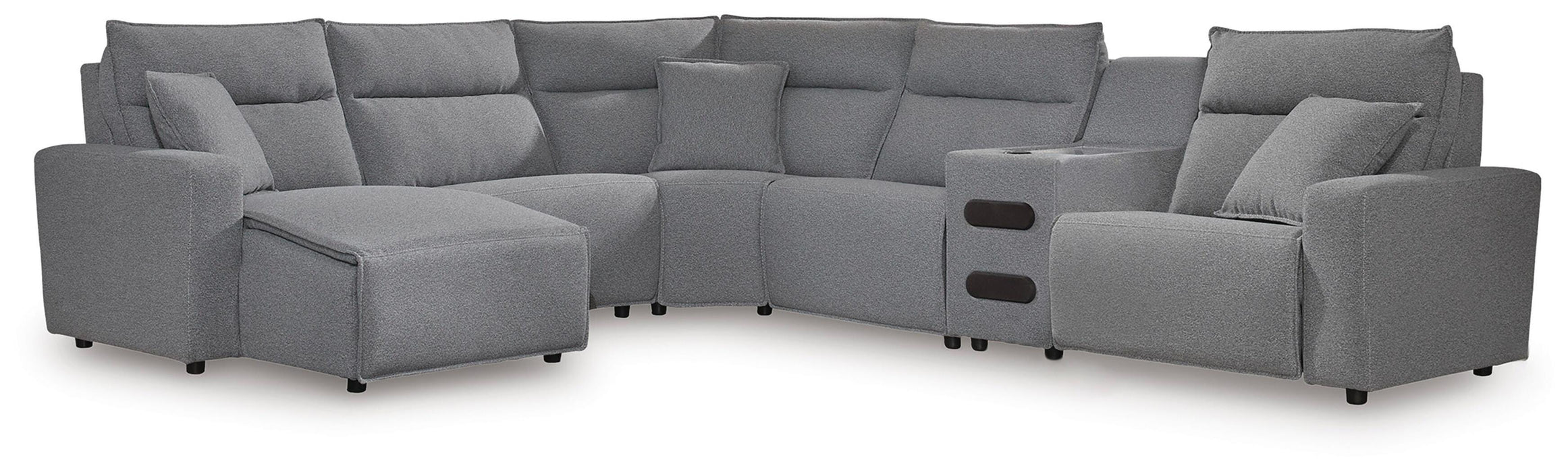 Five Star Furniture - Modmax II Reclining Sectional with Chaise and Audio Console