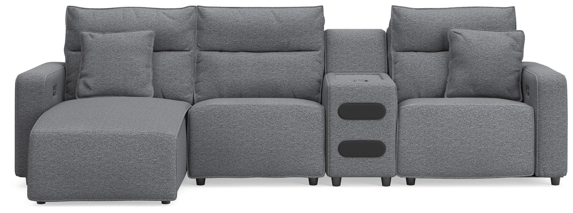 Five Star Furniture - Modmax II Reclining Sectional with Chaise and Audio Console