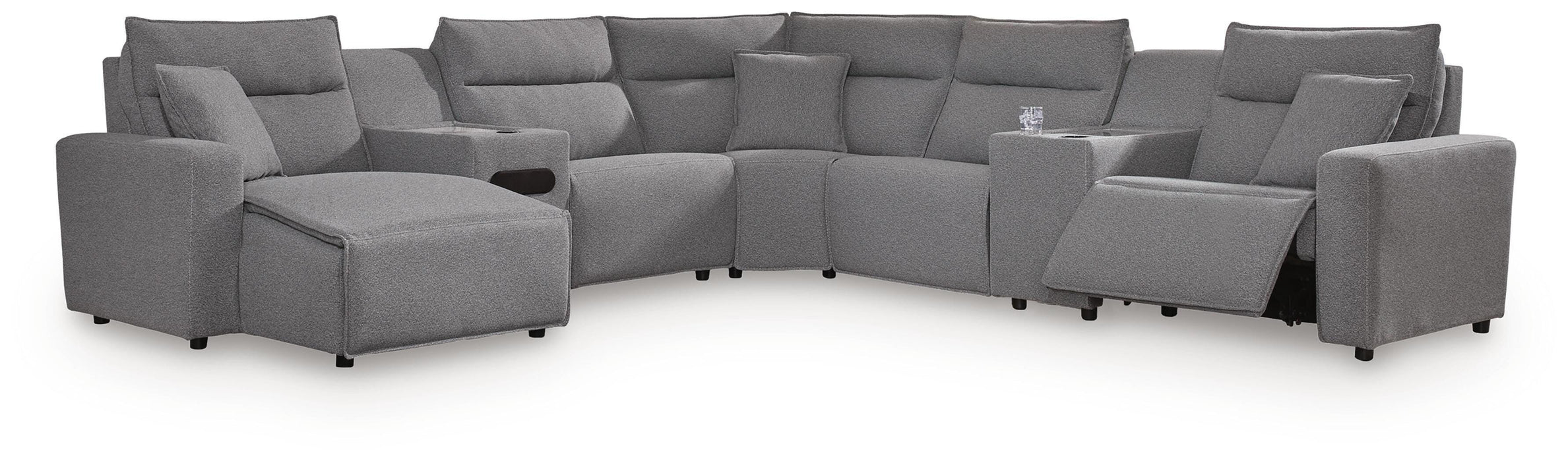 Five Star Furniture - Modmax II Power Reclining Sectional with Chaise and Audio Console
