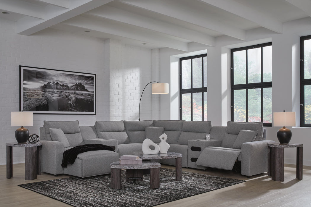 Five Star Furniture - Modmax II Power Reclining Sectional with Chaise and Audio Consoles