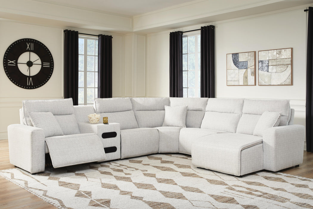 Five Star Furniture - Modmax II Reclining Sectional with Chaise and Audio Console