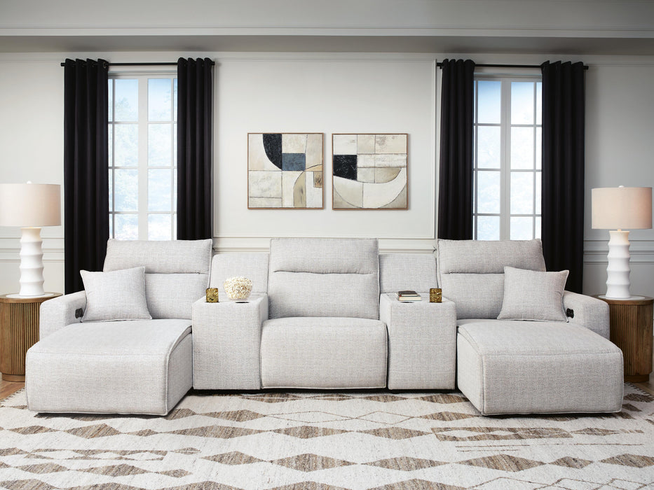 Five Star Furniture - Modmax II Power Reclining Sectional with Chaise and Consoles