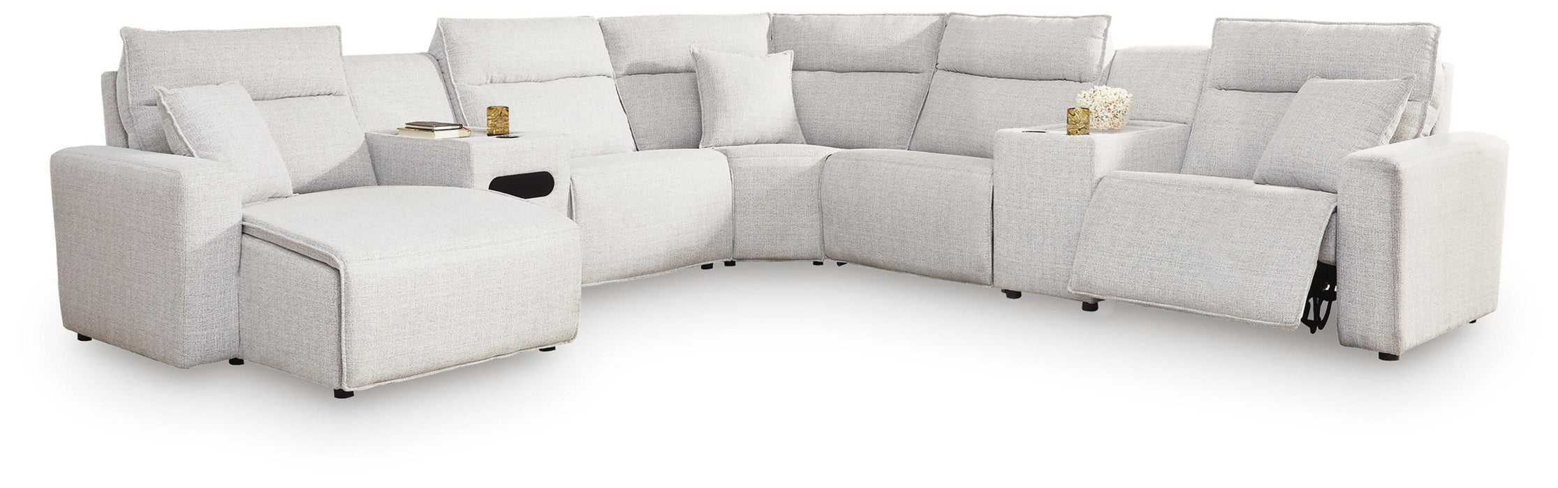 Five Star Furniture - Modmax II Power Reclining Sectional with Chaise and Audio Console