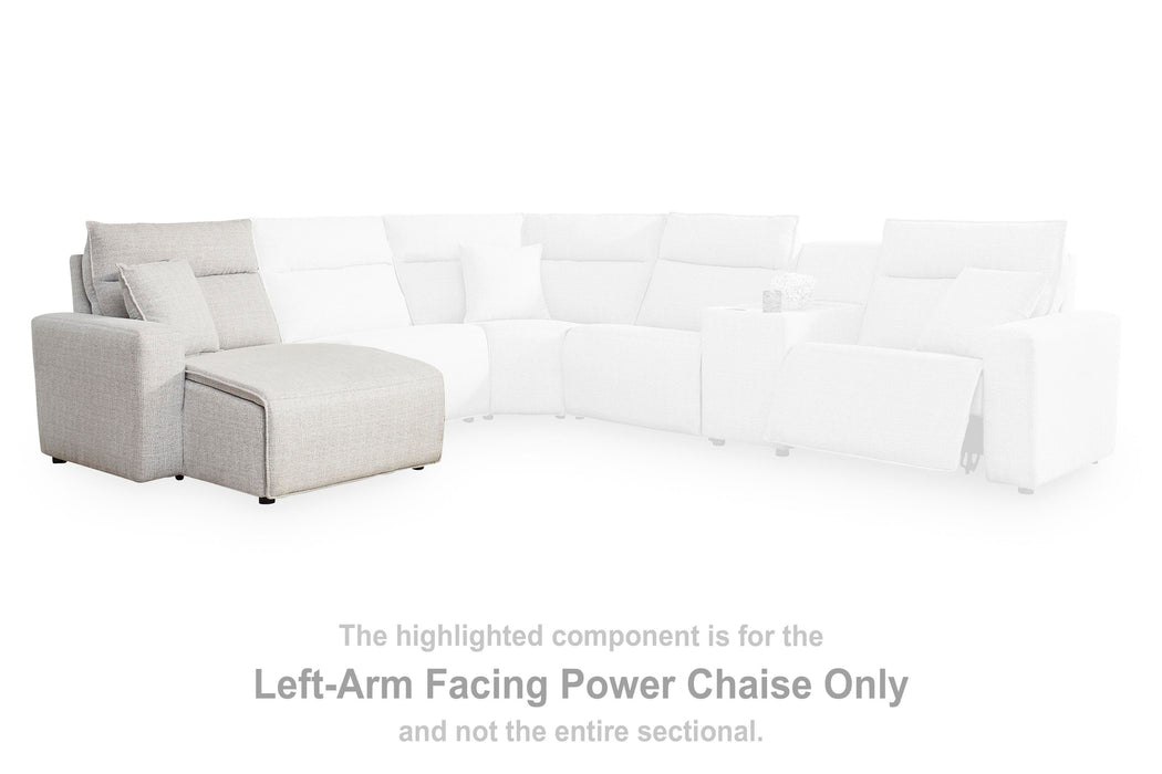 Five Star Furniture - Modmax II Power Reclining Sectional with Chaise and Audio Consoles
