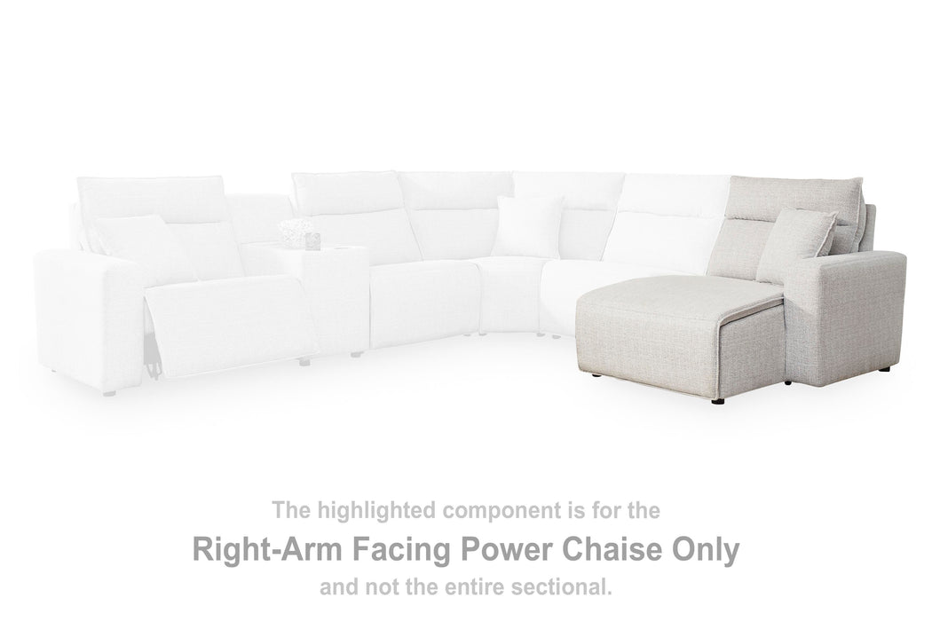 Five Star Furniture - Modmax II Power Reclining Sectional with Chaise and Audio Consoles