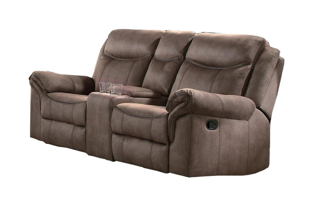 Five Star Furniture - Aram Double Glider Reclining Loveseat in Dark Brown 8206NF-2
