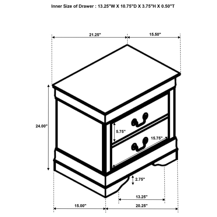 Five Star Furniture - Louis Philippe Nightstand