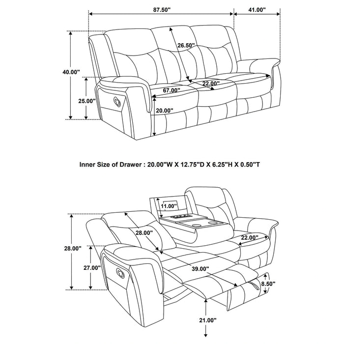 Five Star Furniture - Conrad Reclining Sofa