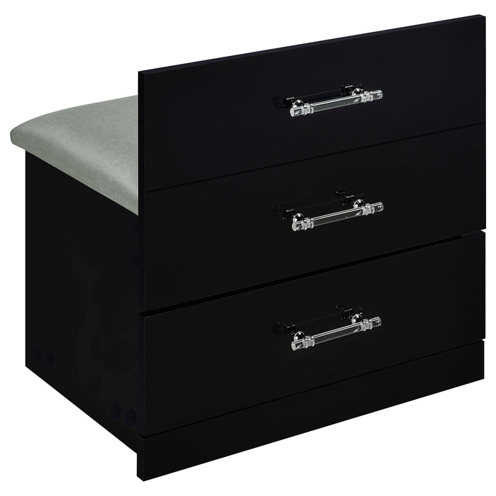 Five Star Furniture - Danbury Makeup Vanity Table with LED Mirror and Stool