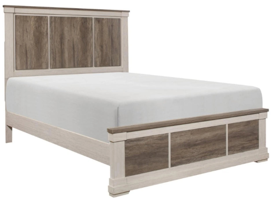 Five Star Furniture - Arcadia Queen Panel Bed in White & Weathered Gray 1677-1*