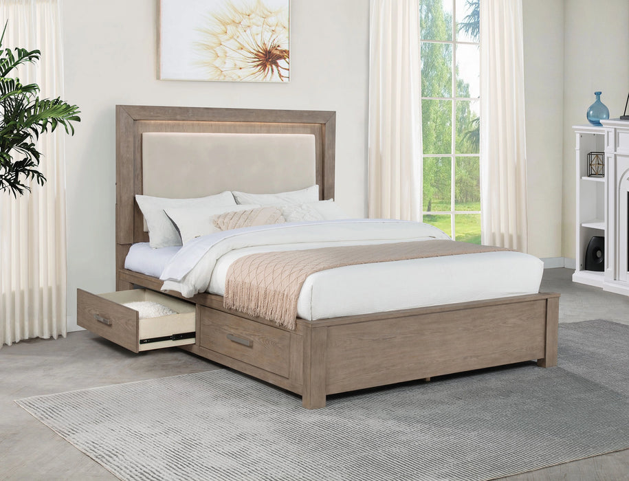 Five Star Furniture - Kenora Panel Platform Storage Bed with LED Lighting