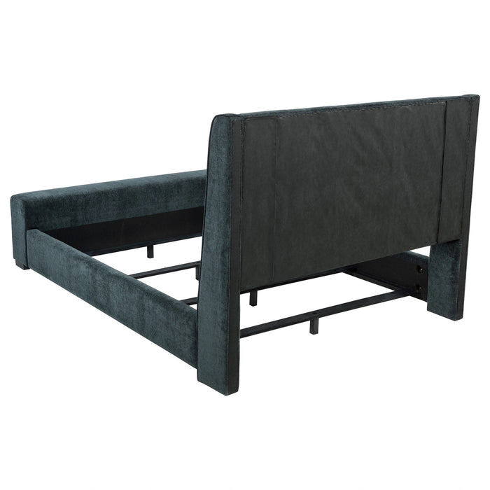 Five Star Furniture - Preston Wingback Bed with Flame Visualizer and Bluetooth Speaker