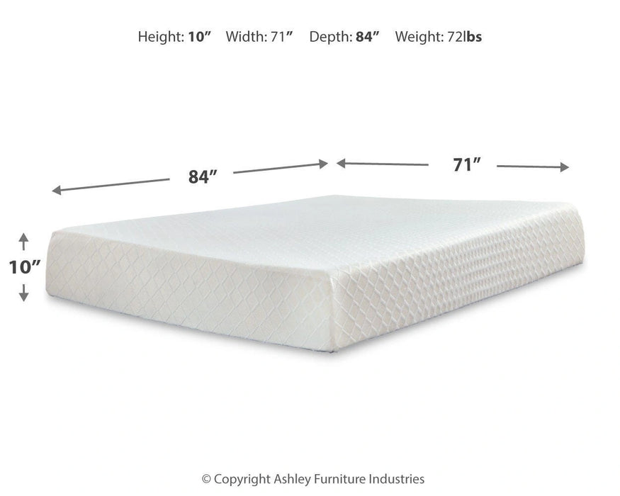 Five Star Furniture - 10 Inch Chime Memory Foam Mattress Set