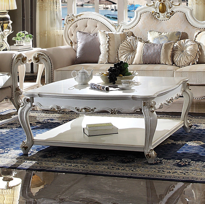 Five Star Furniture - Picardy Antique Pearl Coffee Table