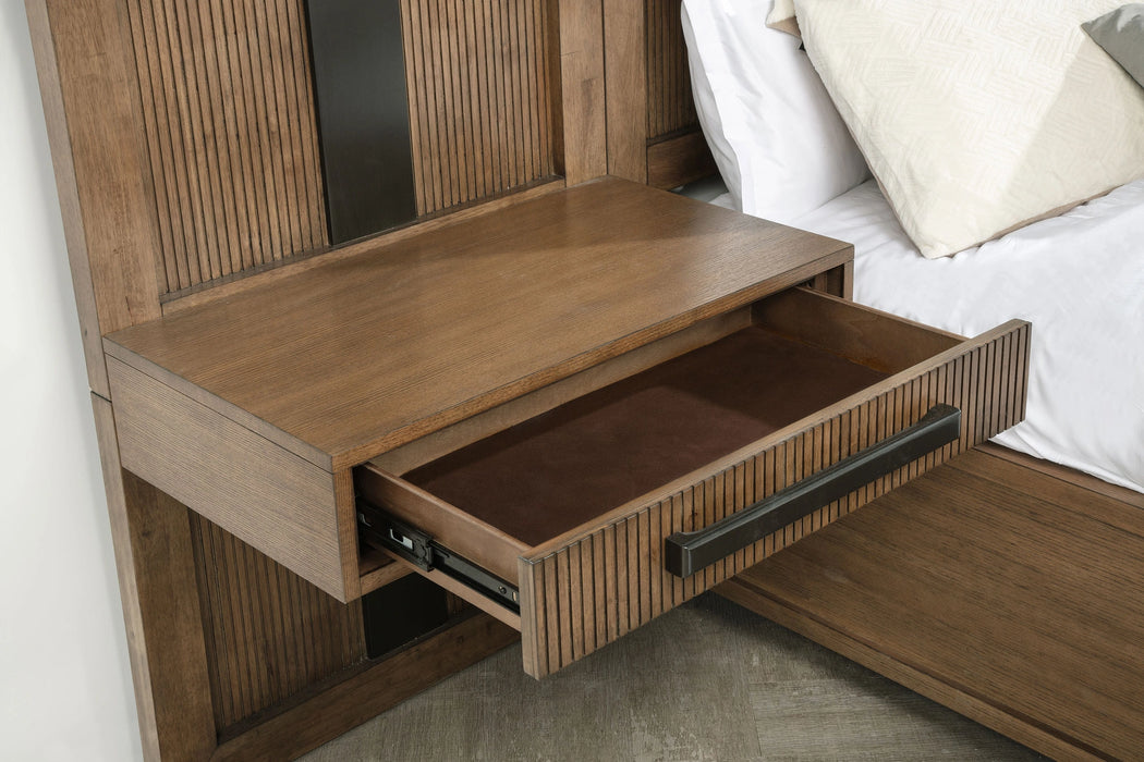 Five Star Furniture - Terrace Wall Panel Platform Storage Bed with Attached Nightstands